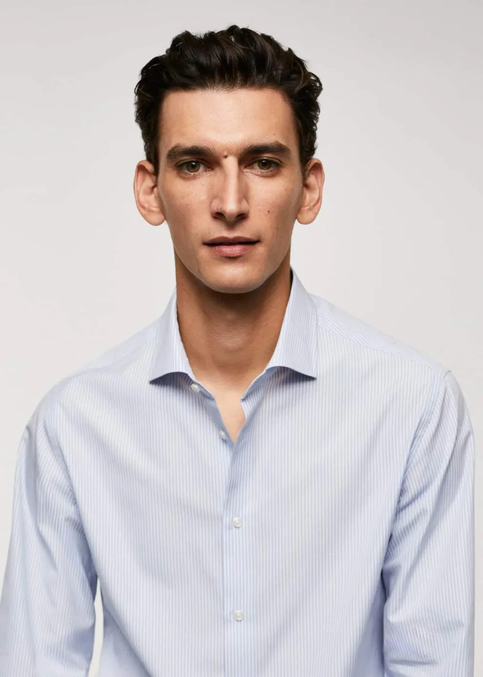 Chemises | Homme MANGO Chemise Slim Fit 100 % Coton Bleu
